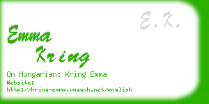 emma kring business card